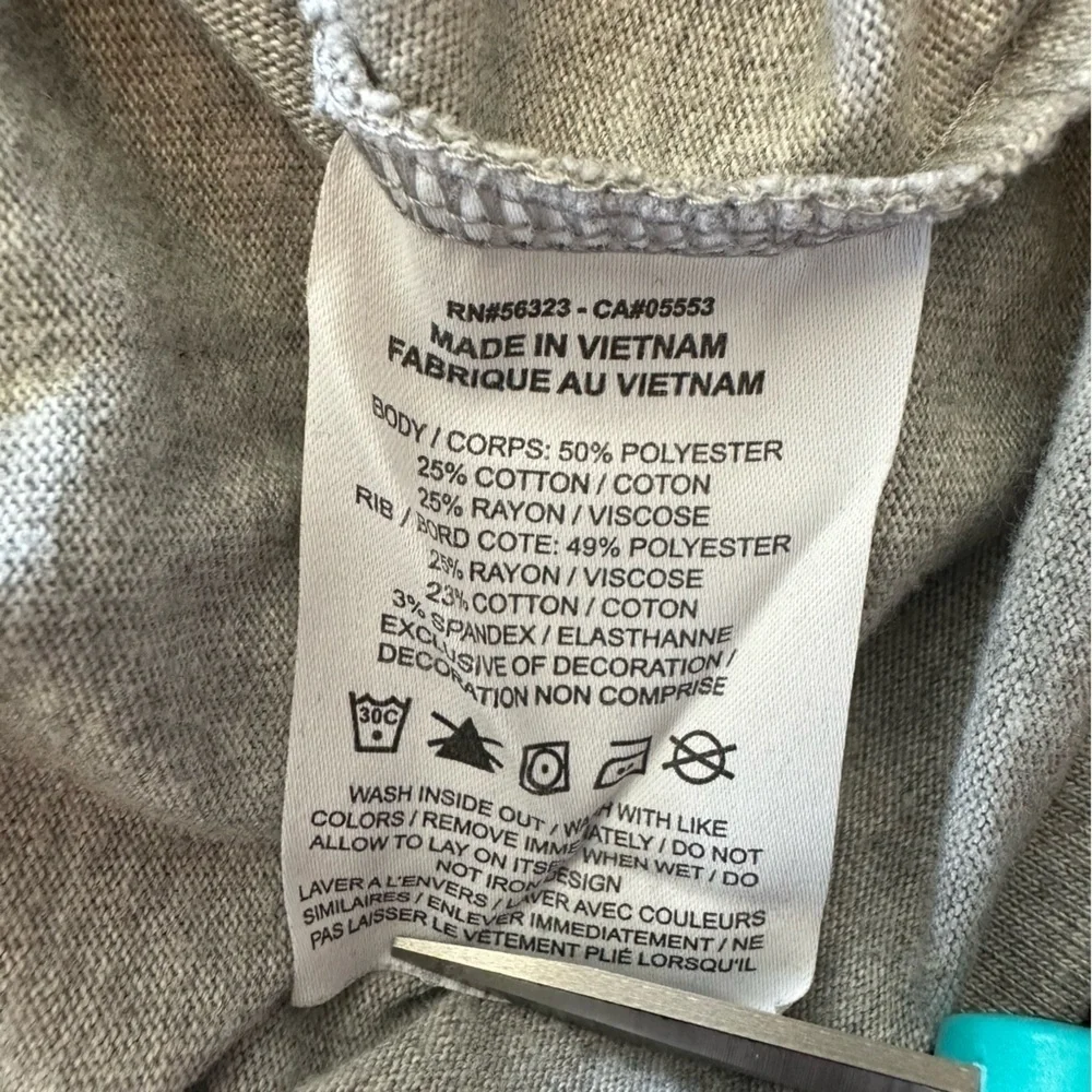 Nike Cropped Crew Neck Swoosh Jersey Top Size Grey M